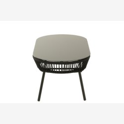 J-Line - Loungebord til udenfor 116x43x58cm, Natur og Black