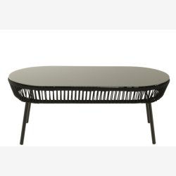 J-Line - Loungebord til udenfor 116x43x58cm, Natur og Black