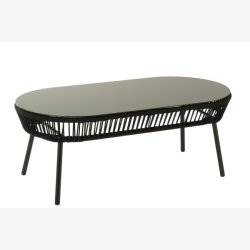 J-Line - Loungebord til udenfor 116x43x58cm, Natur og Black