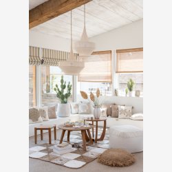 J-Line - Sidebord i massiv tr 40x35x40cm, Natur/Brun