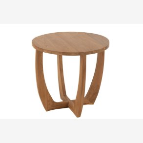 J-Line - Rundt sidebord i massivt tr 60x55x60cm, Natur/Brun