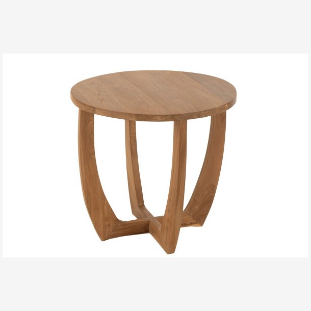 J-Line - Rundt sidebord i massivt tr 60x55x60cm, Natur/Brun