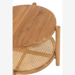 J-Line - Rundt sidebord i tr 68x46x68cm, Natur