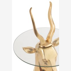 J-Line - Sidebord m. Antilope hoved 48,5x83x48,5cm, Guld