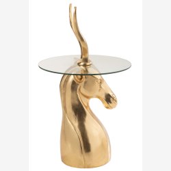 J-Line - Sidebord m. Antilope hoved 48,5x83x48,5cm, Guld