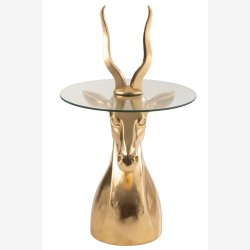 J-Line - Sidebord m. Antilope hoved 48,5x83x48,5cm, Guld