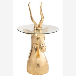 J-Line - Sidebord m. Antilope hoved 48,5x83x48,5cm, Guld
