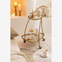 j-Line - Trekantet barvogn 62x83x51cm, Guld