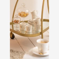 j-Line - Trekantet barvogn 62x83x51cm, Guld