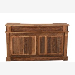 J-Line - Bar m. To skuffer i genanvendt tr 180x106x55cm, Natur/Brun