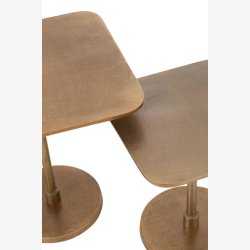 J-Line - St m to firkantet sideborde 50/40x50/44cm, Guld 