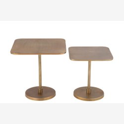 J-Line - St m to firkantet sideborde 50/40x50/44cm, Guld 