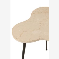 J-Line - St med 3 sideborde m. marmor bordplader 3 strrelser - Flere farver