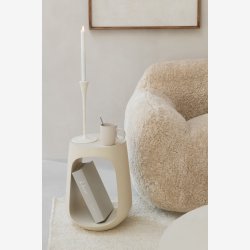 J-Line - Sidebord i tr m. opbevarings rum 35x46x35cm, Beige