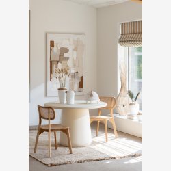 J-Line - Spisebord m. Buttet design 118x75x118cm, Beige