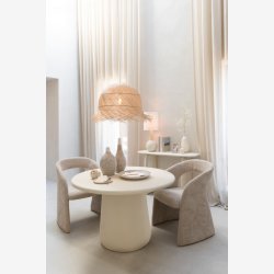 J-Line - Spisebord m. Buttet design 118x75x118cm, Beige