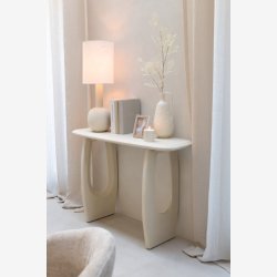 J-Line -  Konsolbord m. Buttet design i tr 120x75x30cm, Creme