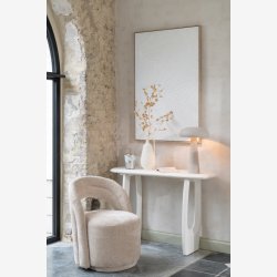 J-Line -  Konsolbord m. Buttet design i tr 120x75x30cm, Creme