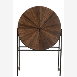 J-Line - Rundt bar skab m. 2 lger 105x160x38cm, Brun og Sort 