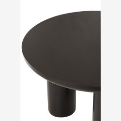 j-line - Rundt spisebord m. Brede ben 120x76x120cm, Sort 