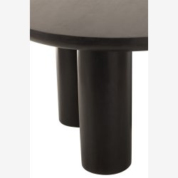 j-line - Rundt spisebord m. Brede ben 120x76x120cm, Sort 