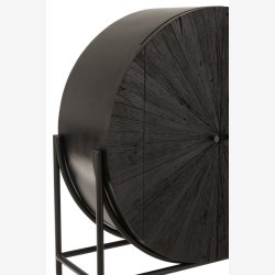 J-Line - Rundt bar skab m. 2 lger 105x160x38cm, Sort