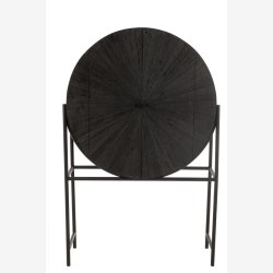 J-Line - Rundt bar skab m. 2 lger 105x160x38cm, Sort