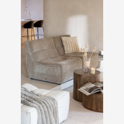 J-Line - St m. To borde i moderne design 75/50x30/50cm, Brun 