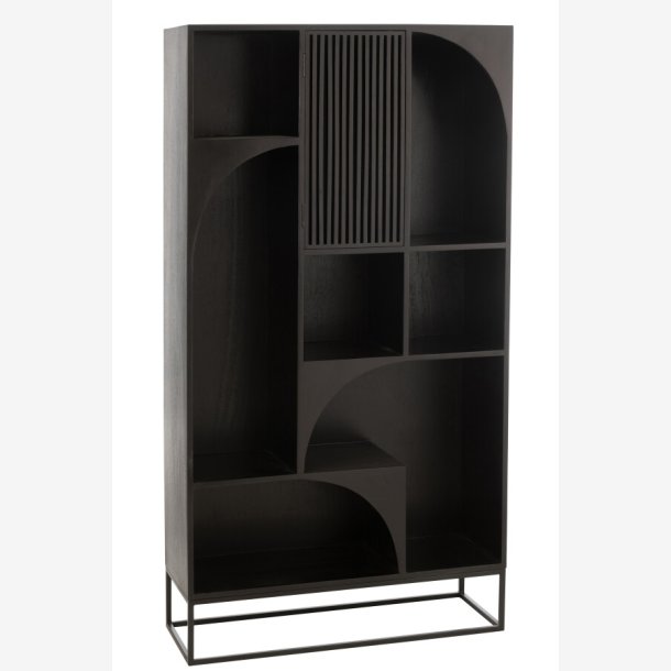 J-Line - Reol m. 8 rum 90x168x33cm, Sort