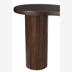 J-Line - Kurvet bord i mango tr 120x75x64cm, Brun