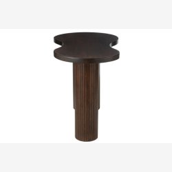 J-Line - Kurvet bord i mango tr 120x75x64cm, Brun