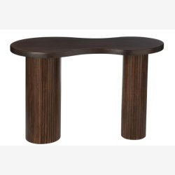 J-Line - Kurvet bord i mango tr 120x75x64cm, Brun