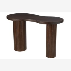 J-Line - Kurvet bord i mango tr 120x75x64cm, Brun