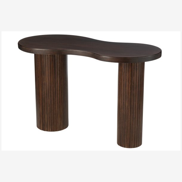 J-Line - Kurvet bord i mango tr 120x75x64cm, Brun