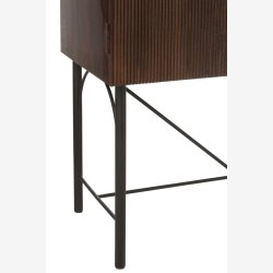 J-line - Skab m. 3 hylder i tr 90x185x45cm, Brun 