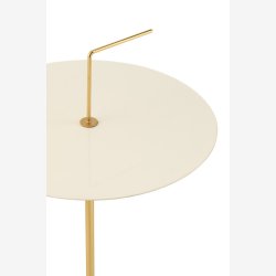 j-line - Sidebord i moderne design i metal 30x68x30cm, Hvid og Guld 