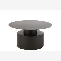 J-Line - Rundt sofabord i metal 80x41x80cm, Sort