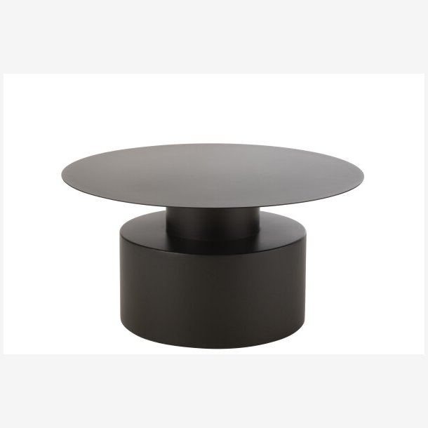 J-Line - Rundt sofabord i metal 80x41x80cm, Sort