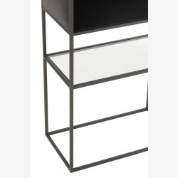 J-Line - Reol m. 4 hylder 55x132,5x30cm, Sort