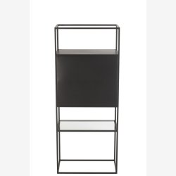 J-Line - Reol m. 4 hylder 55x132,5x30cm, Sort