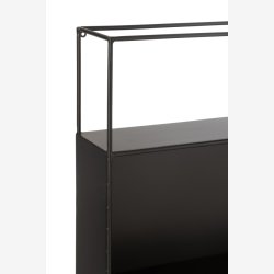 J-Line - Hylde reol m. 3 hylder 80x75x15cm, Sort 