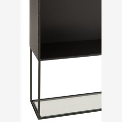 J-Line - Hylde reol m. 3 hylder 80x75x15cm, Sort 