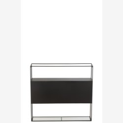 J-Line - Hylde reol m. 3 hylder 80x75x15cm, Sort 