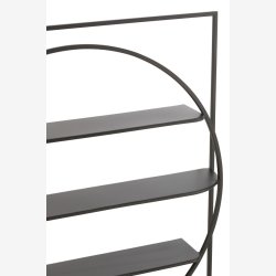 J-Line - Vg reol m. 3 hylder 80x80x13,5cm, Sort