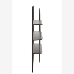 J-Line - Vg reol m. 3 hylder 80x80x13,5cm, Sort