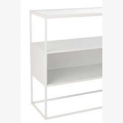 J-Line - konsolbord m. 3 hylder 140x72x30cm, hvid