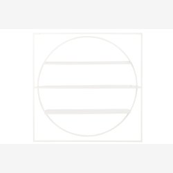 J-Line - Vg reol m. 3 hylder 80x80x13,5cm, Hvid