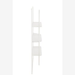 J-Line - Vg reol m. 3 hylder 80x80x13,5cm, Hvid