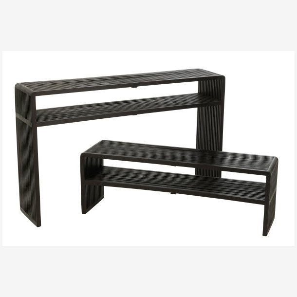 J-Line - St m. To konsolborde i tr 130/118x30x80/40cm - Flere farver