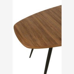 J-Line - Ovalt spisebord i tr og metal 200x76x90cm - Flere farver